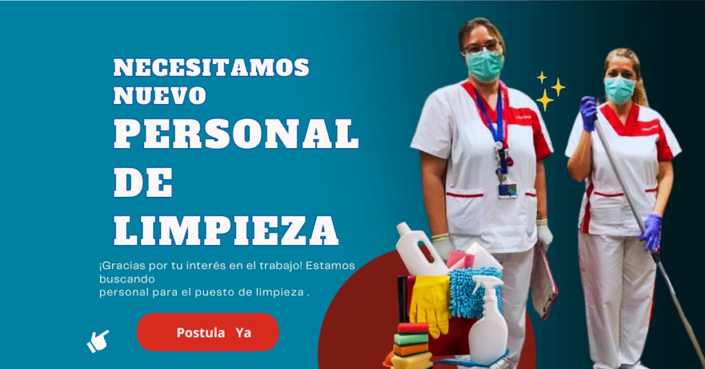 SOLICITAMOS PERSONAL DE LIMPIEZA